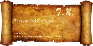 Tinka Mónika névjegykártya